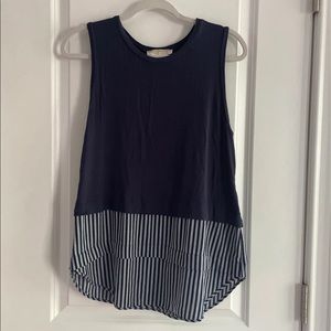Michael Kors Navy Striped Tank NWOT